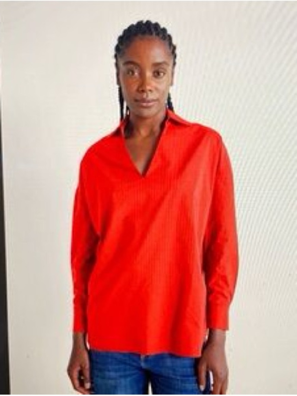 NWT.  The Popover Poplin Blouse by Ruti in Scarlett